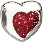 Miss Chamilia Glitter Heart - Red Bead