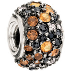 Chamilia Kaleidoscope Orange & Black Swarovski Bead