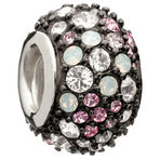 Chamilia Jeweled Kaleidoscope Pink & Black Swarovski Bead