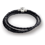 Chamilia Ebony Braided Leather Wrap Bracelet