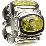 Chamilia Retired Ovals Peridot CZ Bead