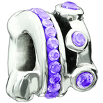 Miss Chamilia Cartwheel - Purple CZ Bead