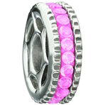 Miss Chamilia Bling Ring - Fuchsia CZ Bead