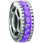 Miss Chamilia Bling Ring - Purple CZ Bead