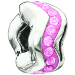 Miss Chamilia Roller Coaster - Fuchsia CZ Bead