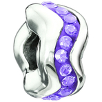 Miss Chamilia Roller Coaster - Purple CZ Bead
