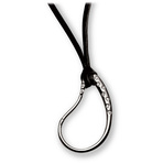Chamilia Black Silk & Silver Teardrop Swarovski Necklace