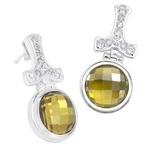 Kameleon Wishbone CZ Earrings