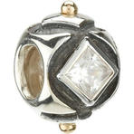 Chamilia Retired Gold and Silver Tips Bead