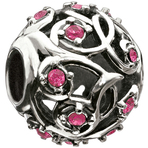 Chamilia Leaves & Vines Fuchsia Swarovski Bead - Cabaret Collection