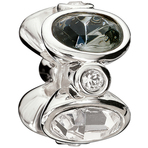 Chamilia Majestic Ovals Black & White Bead - Swarovski Collection