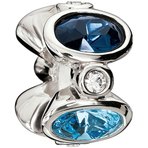 Chamilia Majestic Ovals Blue Bead - Swarovski Collection