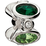Chamilia Majestic Ovals Green Bead - Swarovski Collection