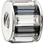 Chamilia Baguette Black and White Bead - Swarovski Collection