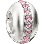 Chamilia Wink Light Rose Bead - Swarovski Collection
