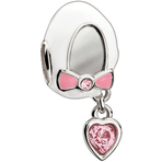 Chamilia Baby Shoe Light Rose Bead - Swarovski Collection