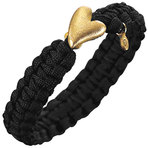 From Soldier to Soldier Bracelets Gold Heart Black Bracelet
