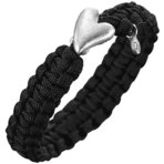 From Soldier to Soldier Bracelets Sterling Silver Heart Black Bracelet