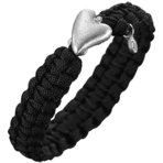 From Soldier to Soldier Bracelets Diamond Heart Black Bracelet