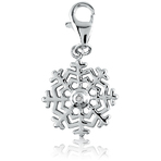 It's Charming Sterling Silver Snowflake Diamond Accent Charm