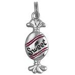 It's Charming Sterling Silver Red Candy Wrapper Charm