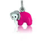 It's Charming Sterling Silver Pink Enamel Elephant Charm