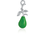 It's Charming Sterling Silver Green Pear Charm