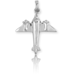 It's Charming Sterling Silver Airplane Charm