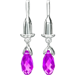Chamilia Earring Bead Drop Briolette Fuchsia Swarovski - Soho Collection