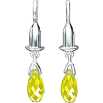 Chamilia Earring Bead Drop Briolette Yellow Swarovski - Soho Collection 