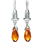 Chamilia Earring Bead Drop Briolette Orange Swarovski - Soho Collection 