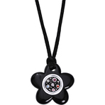 Kameleon Black Enamel Flower Pendant