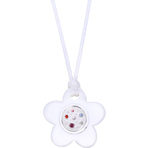 Kameleon White Enamel Flower Pendant