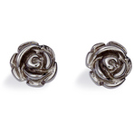 Spinning Jewelry Black Rose Earrings