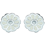 Spinning Jewelry Mini Blossom White Earrings