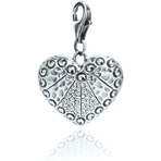 Chrysalis Textured Muriel Heart Charm