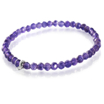 Chrysalis Calm Cut Amethyst Stretch Charm Bracelet