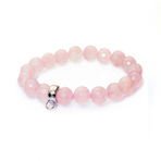 Chrysalis Cut Rose Quartz Stretch Charm Bracelet