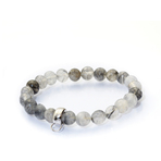 Chrysalis Cut Cloudy Quartz Stretch Charm Bracelet