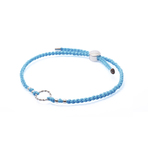 Chrysalis Blue Adjustable Plaited Cord Bracelet