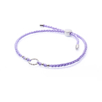 Chrysalis Purple Adjustable Plaited Cord Bracelet
