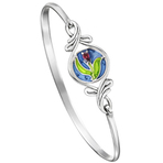 Kameleon Steriling Silver Swirl Bangle Bracelet