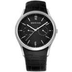 Bering Watches Black Crocadile Leather Multifunction 11839-402