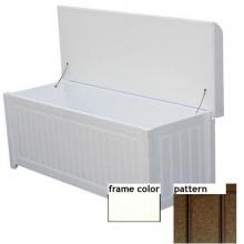 Eagle One Recycled Plastic Brisbane Cushioned Top Deck Box New England Pattern - White