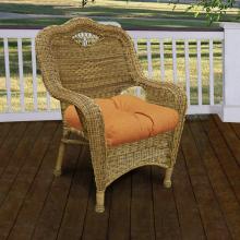 North Cape Richmond Aluminum Frame Resin Wicker Chair - Walnut