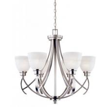 World Imports Beyond Modern Collection Chandelier In Weathered Copper Finish - 6 Bulbs - 61515-56