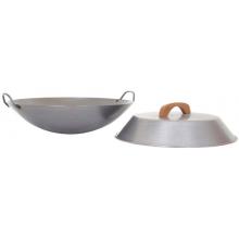 DCS Steel Wok Lid and Base View