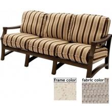 Suncoast Devereaux Deep Seating Sofa With Fringe - Pebble Frame And Bally Fabric
