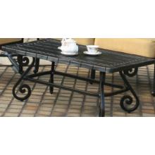 Alfresco Home Greek Key 42 Inch Coffee Table & Base With Solid Top - Antique Topaz