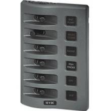 Blue Sea 4306 WeatherDeck Water Resistant Fuse Panel - 6 Position - Gray